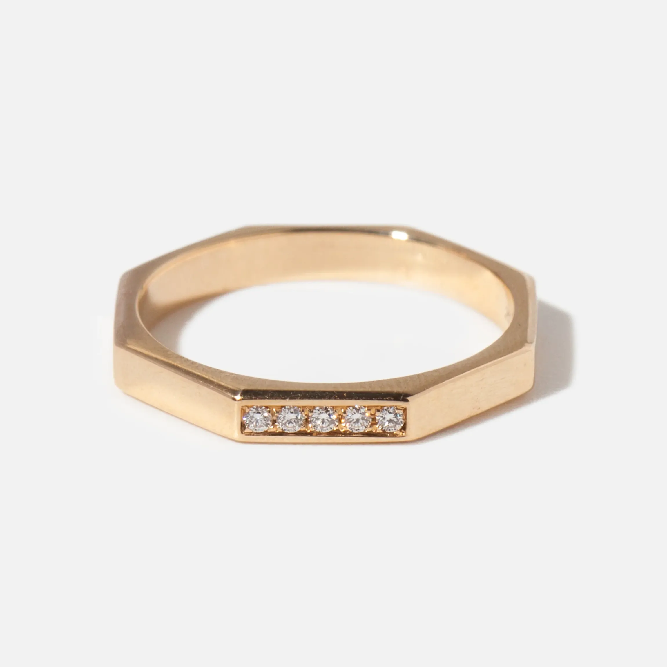Pavé Diamond Octagon Ring
