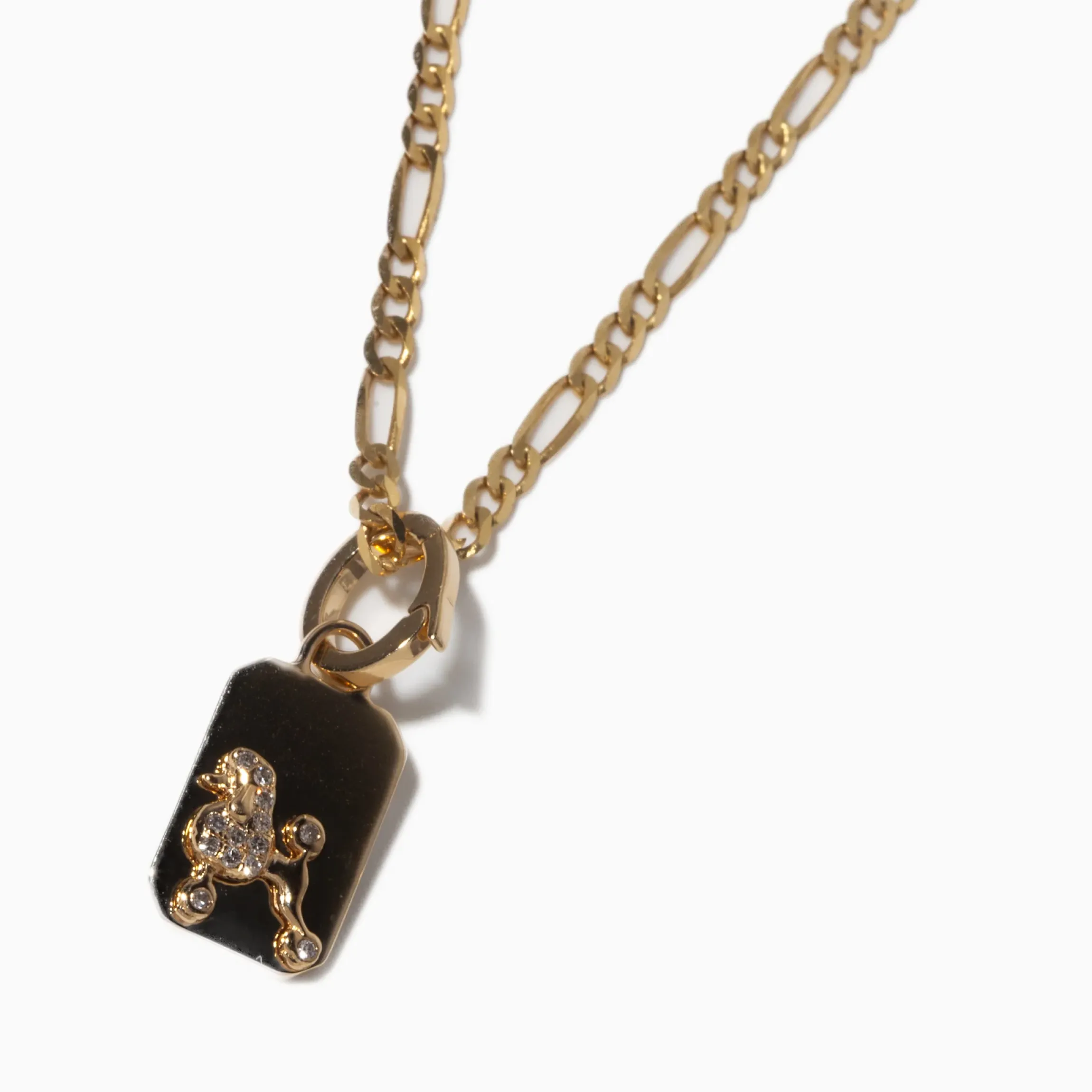 Pavé Diamond Poodle Hinged Charm