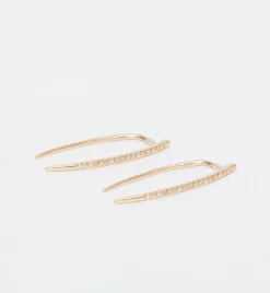 Pavé Large Infinite Tusk Earrings