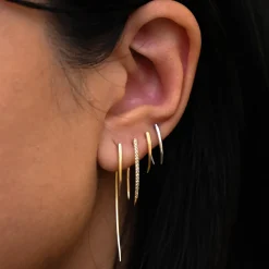 Pavé Large Infinite Tusk Earrings