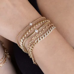 Pavé Link Medium Curb Chain Bracelet