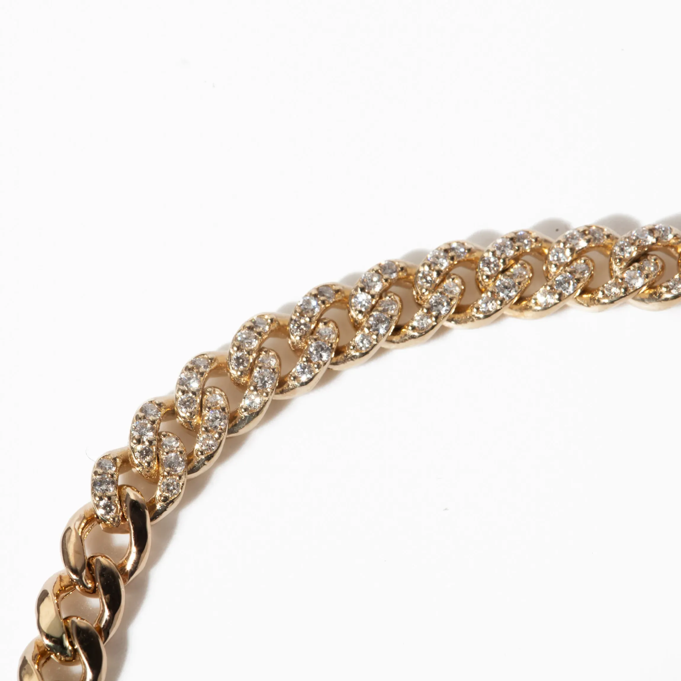 Pavé Link Medium Curb Chain Bracelet