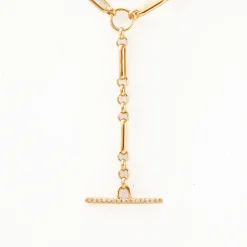 Pavé Toggle Lariat Necklace