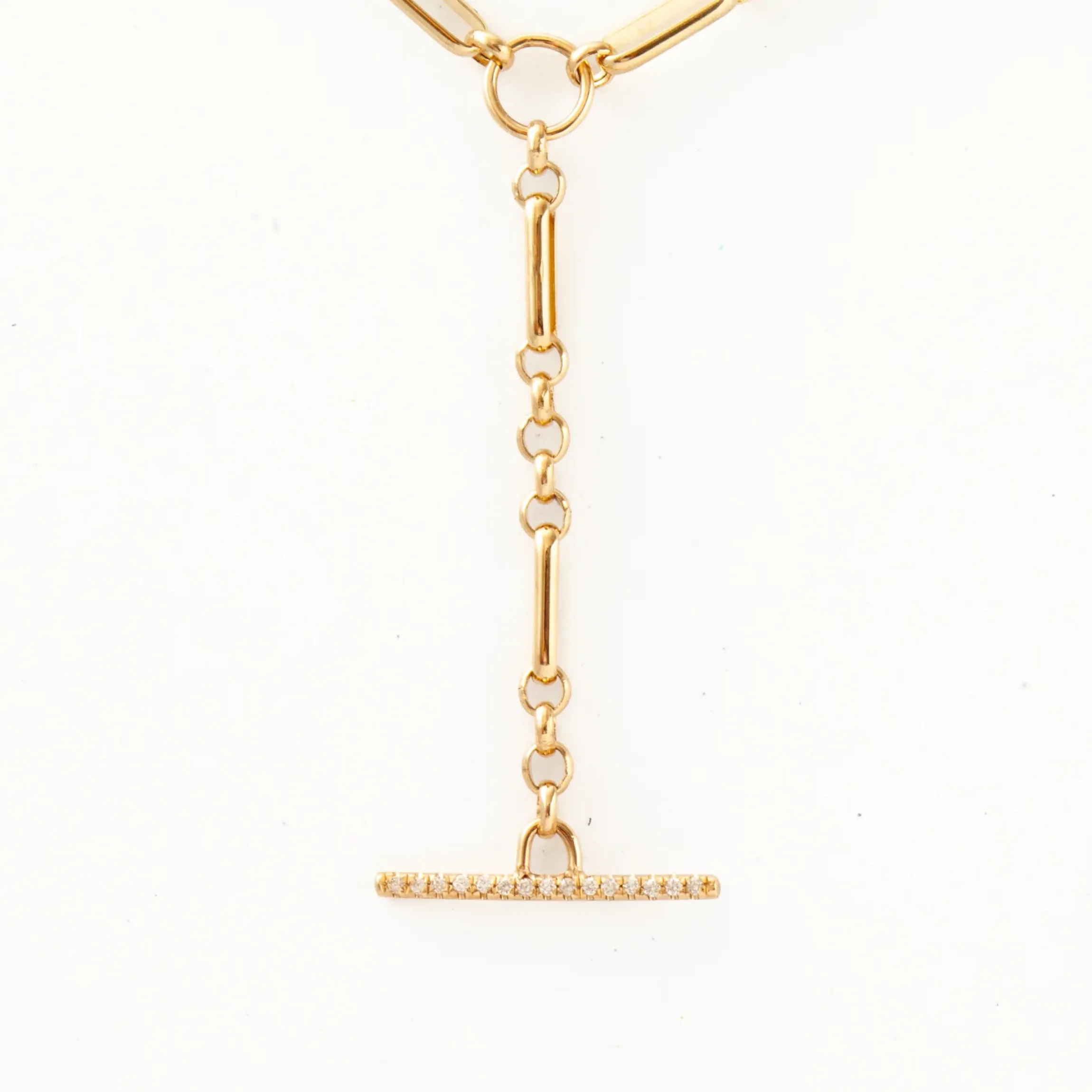 Pavé Toggle Lariat Necklace