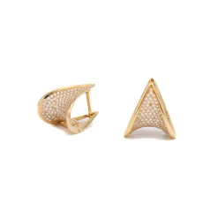 Pave Diamond Hoop Earrings