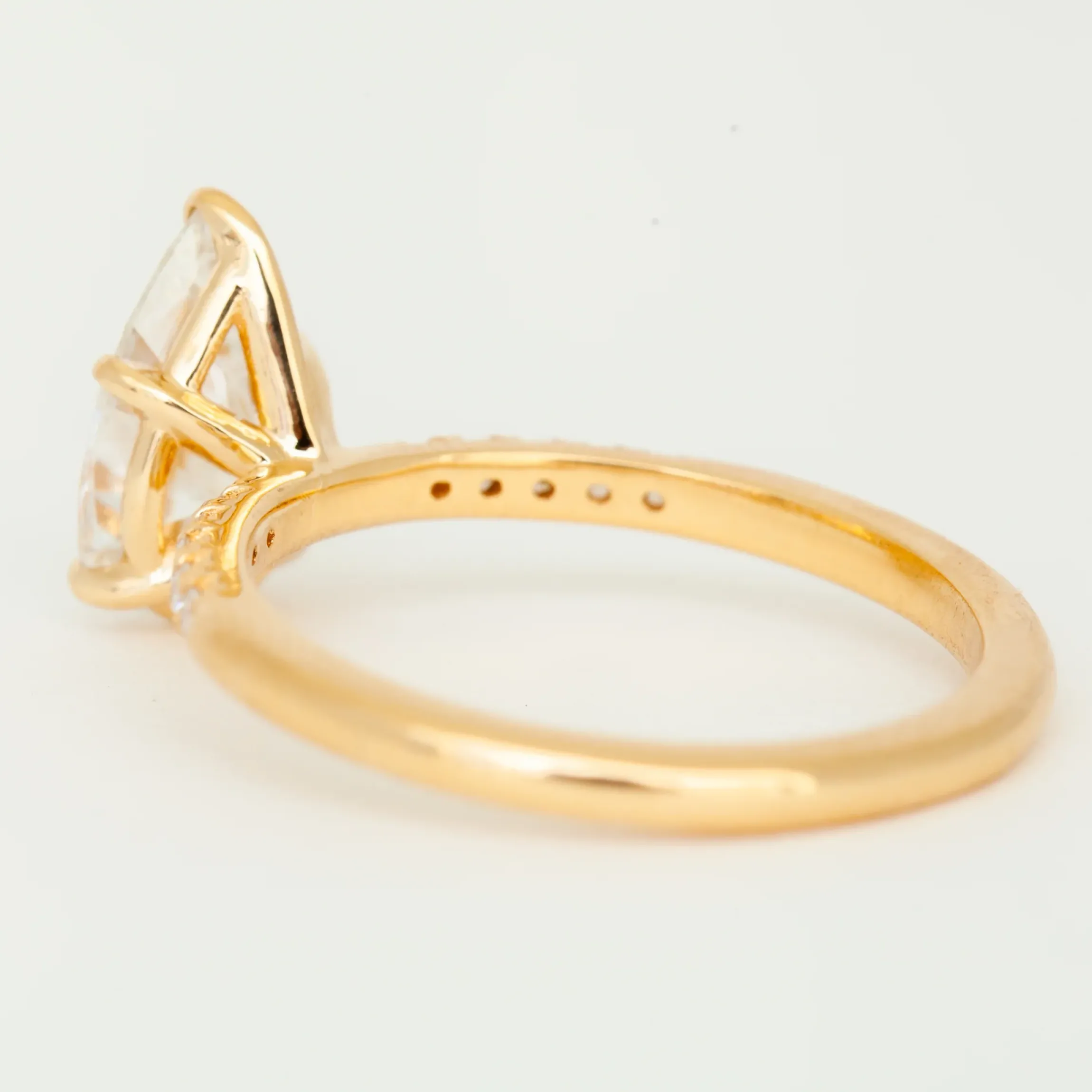 Pear Diamond Pavé Vault Ring