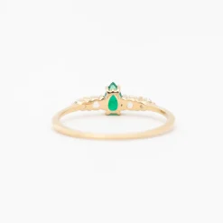 Pear Emerald Bellatrix Ring