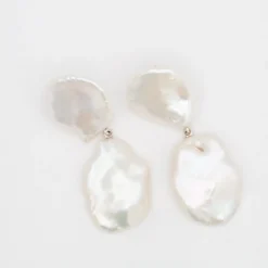 Petal Pearl Drop Earrings