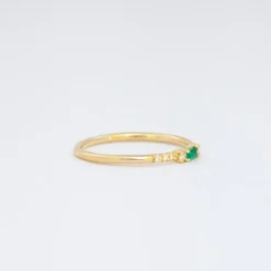 Petite Emerald Baguette Equilibrium Ring