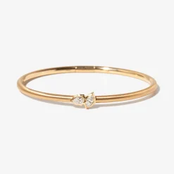 Poppy Two Stone Plié Bangle