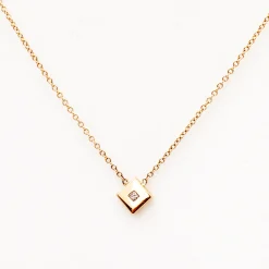Princess Diamond Nugget Shape Necklace