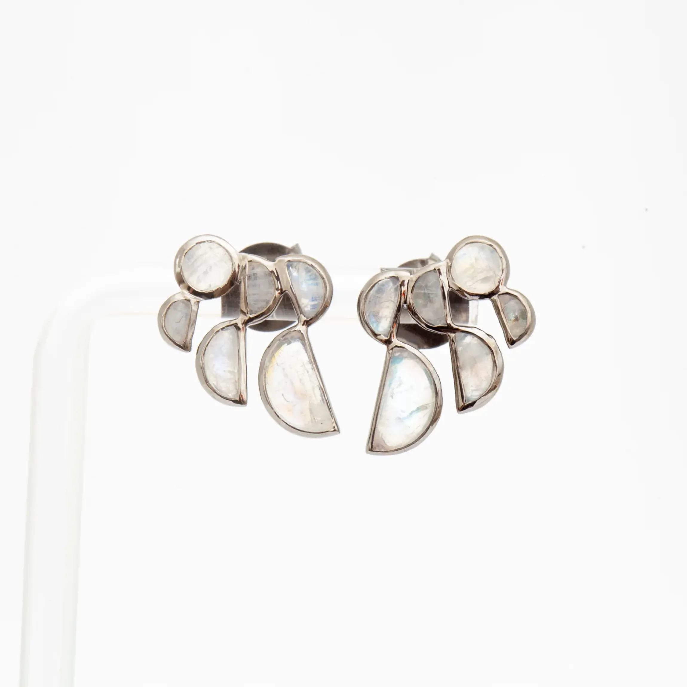 Rainbow Moonstone Prawn Earrings