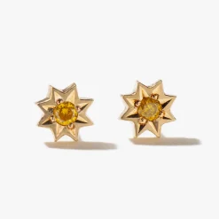 Ray of Sunshine Studs Fancy Yellow Diamonds