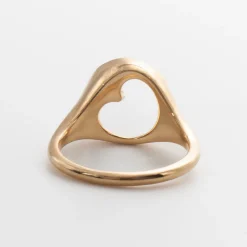 Reverie Open Circle Baguette Diamond Signet Ring