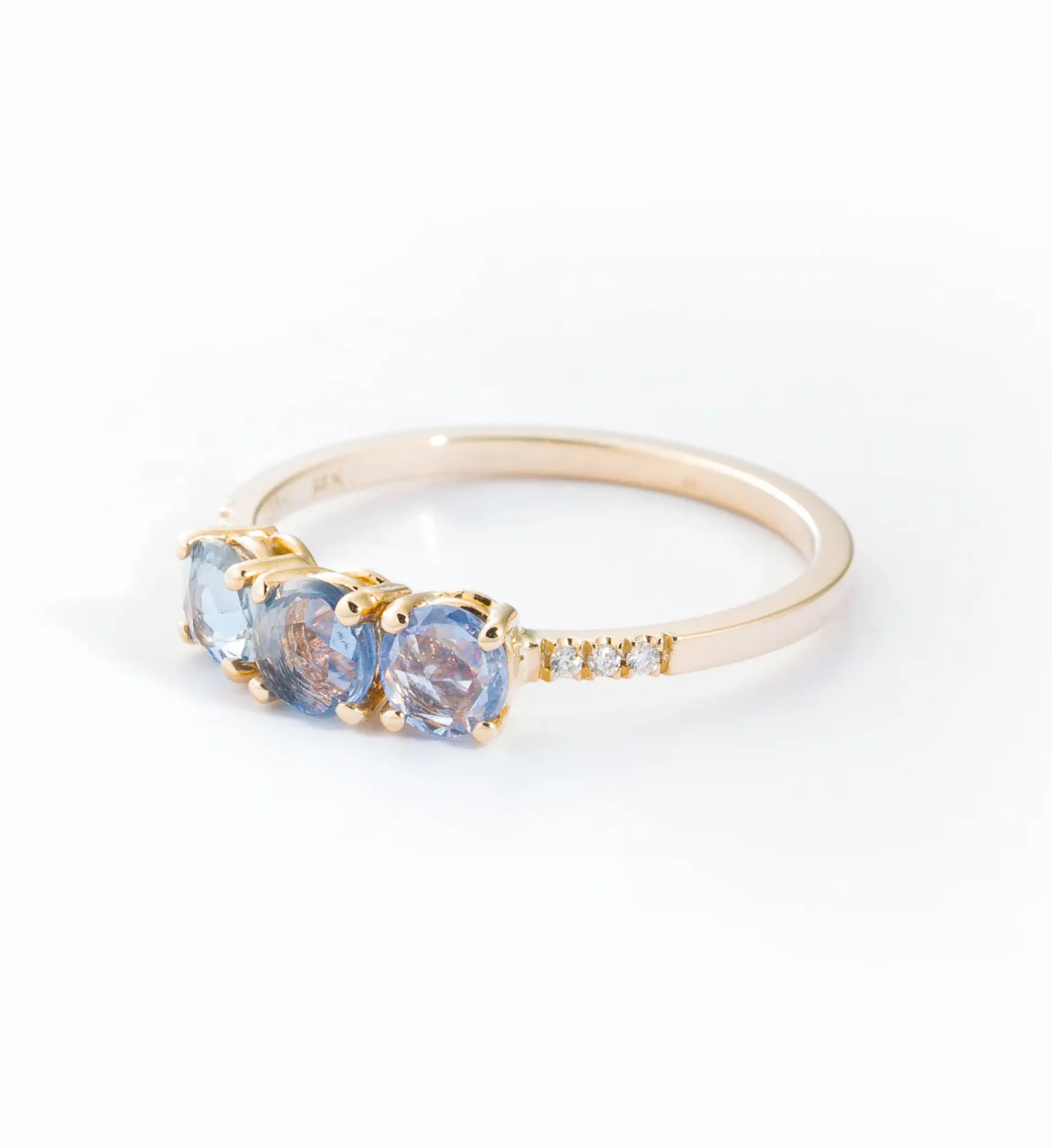 Rose Cut Sapphire Equilibrium Cuff Ring