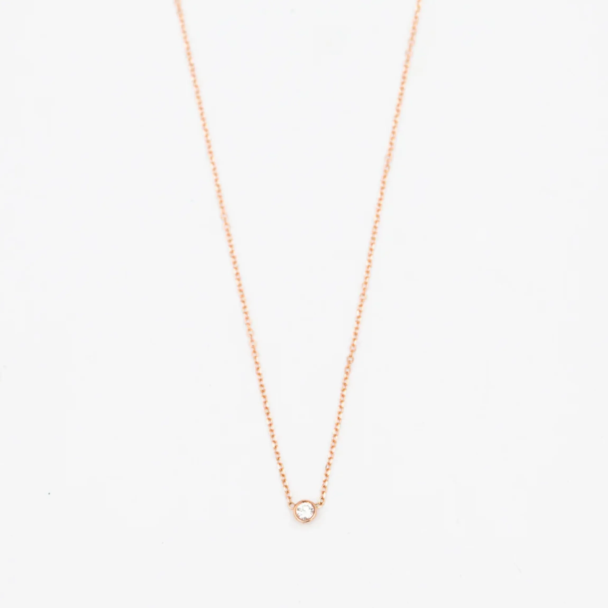 Rose Gold Barely-There Diamond Necklace