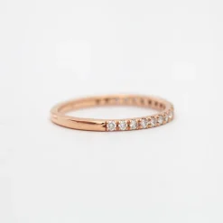 Rose Gold French Set Half-Eternity Band