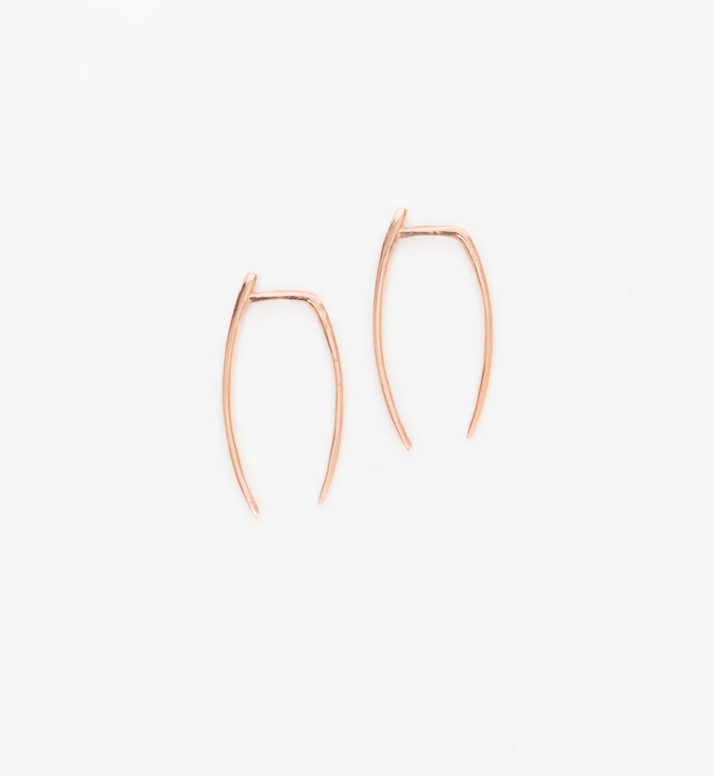 Rose Gold Large Infinite Tusk Earrings