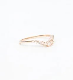 Seed Pearl & White Diamond Tiara Curve Band