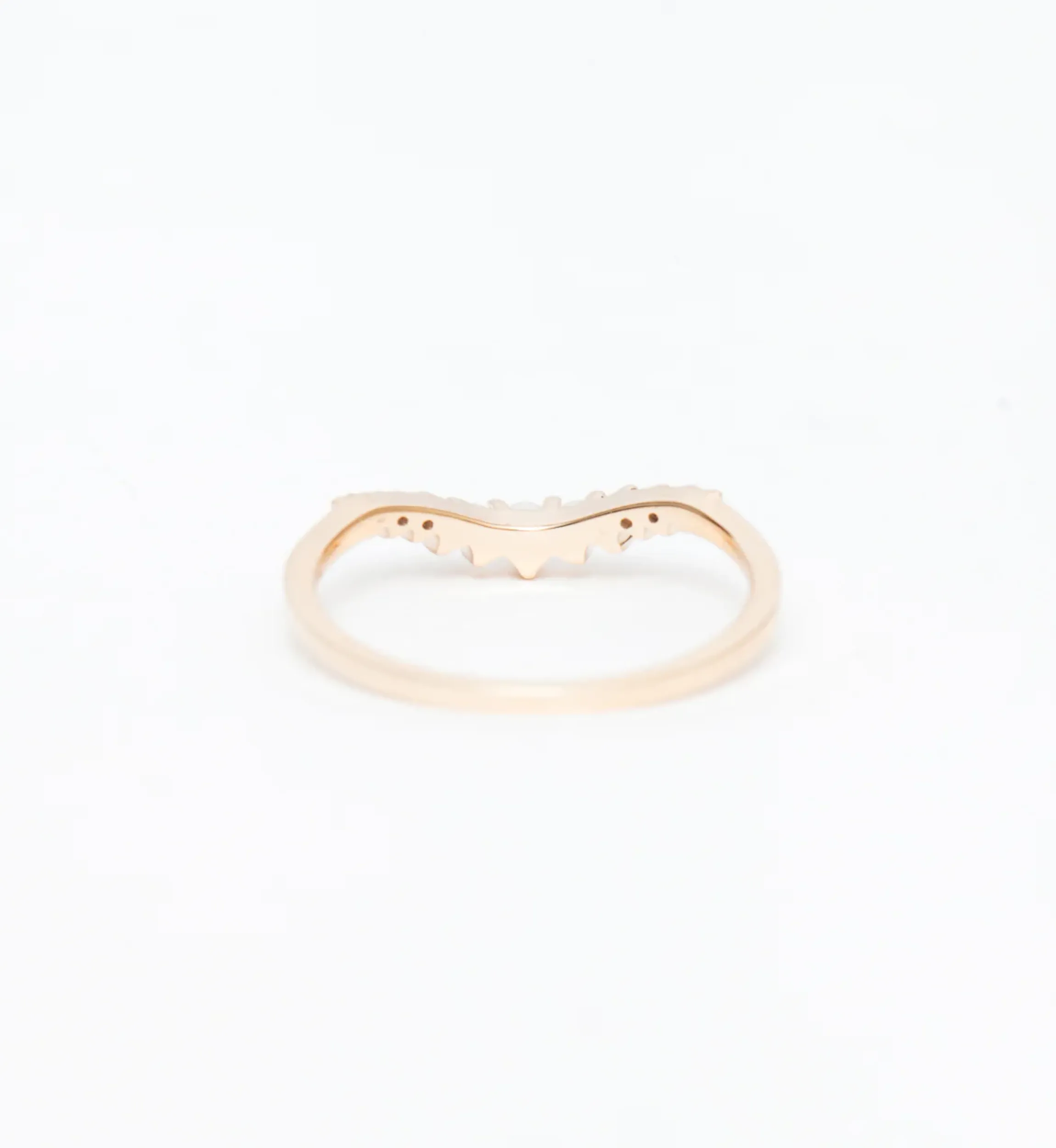 Seed Pearl & White Diamond Tiara Curve Band