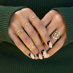 Small Graduated Bezel Ring