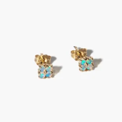 Small Opal Lattice Studs