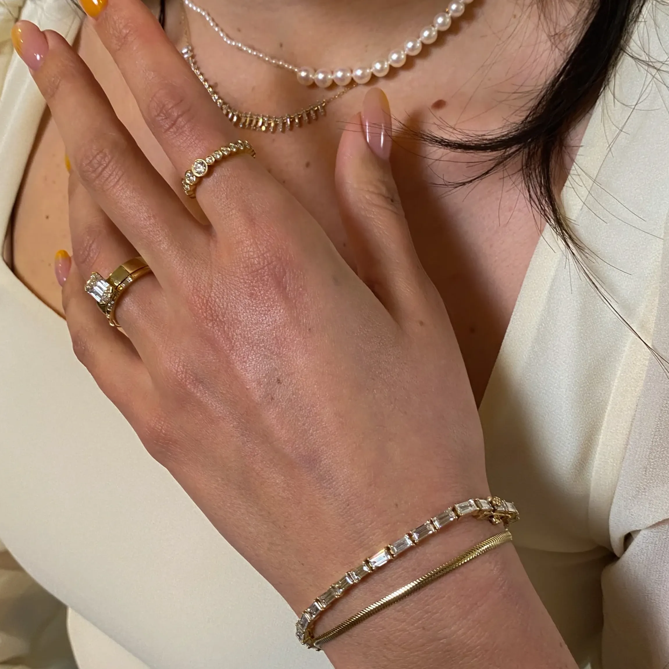 Small Oval Snake Chain Bracelet