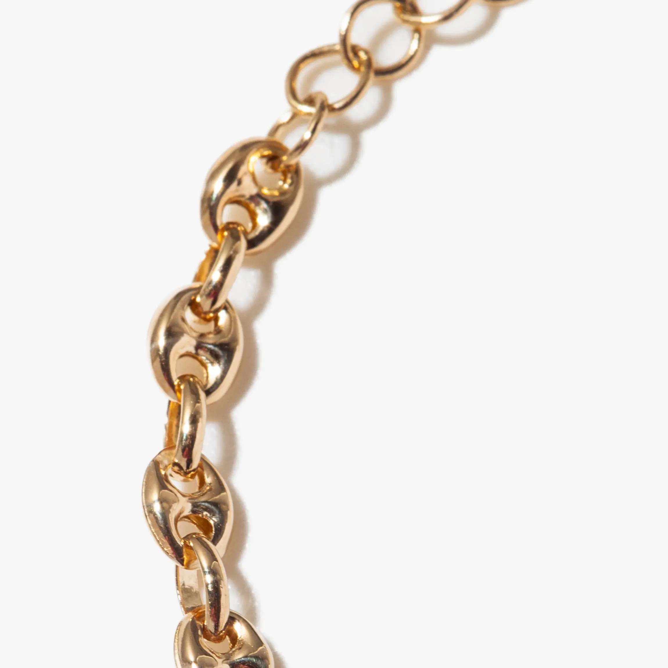 Small Puffed Mariner Chain Bracelet