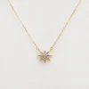 Solid Pave Starburst Necklace