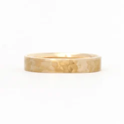 Square 4mm Hammered Band