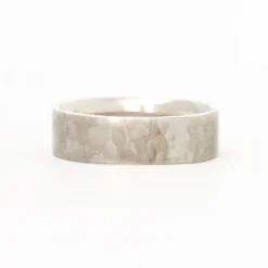 Square 6mm Hammered Band