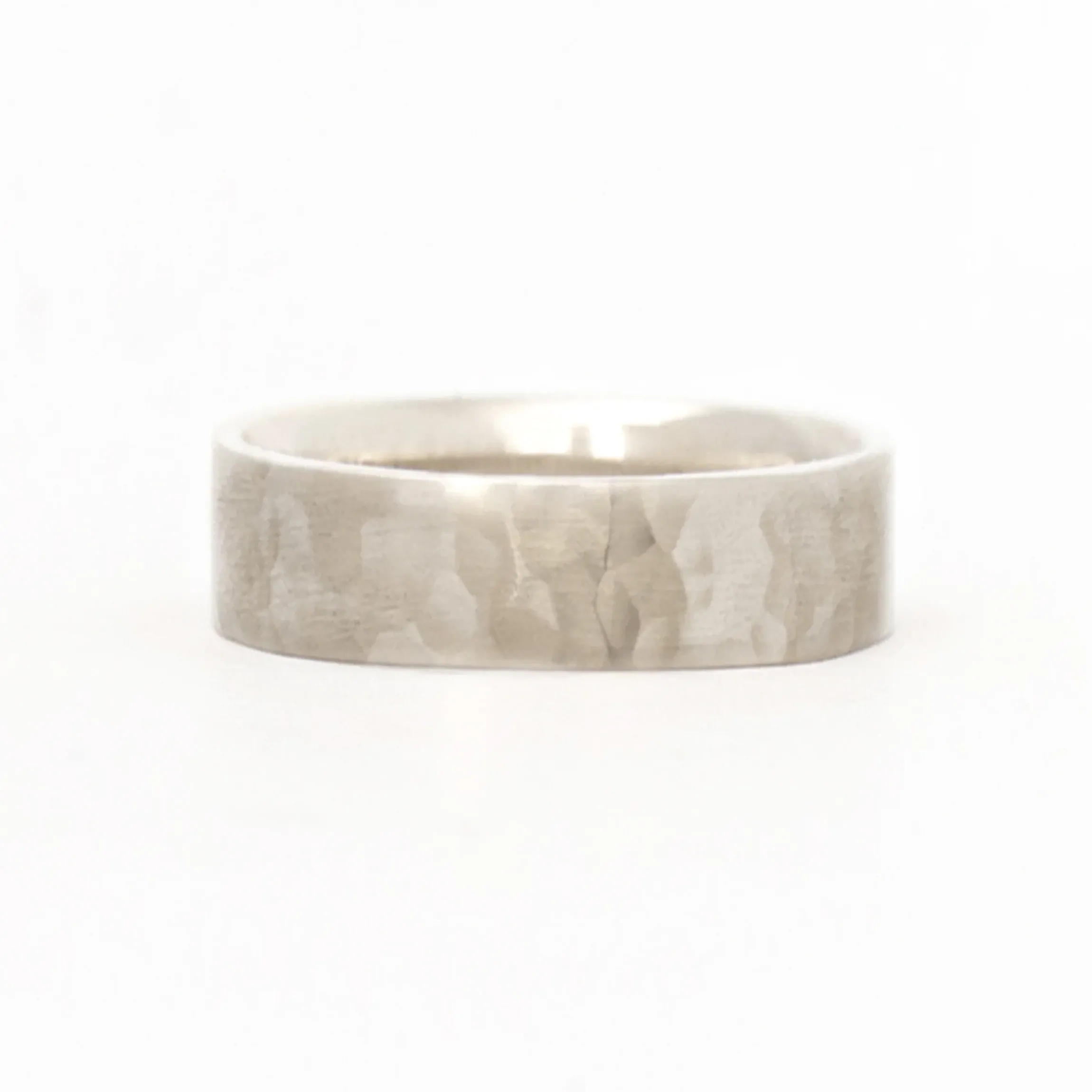 Square 6mm Hammered Band