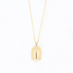 Sundial Medallion Pendant Necklace