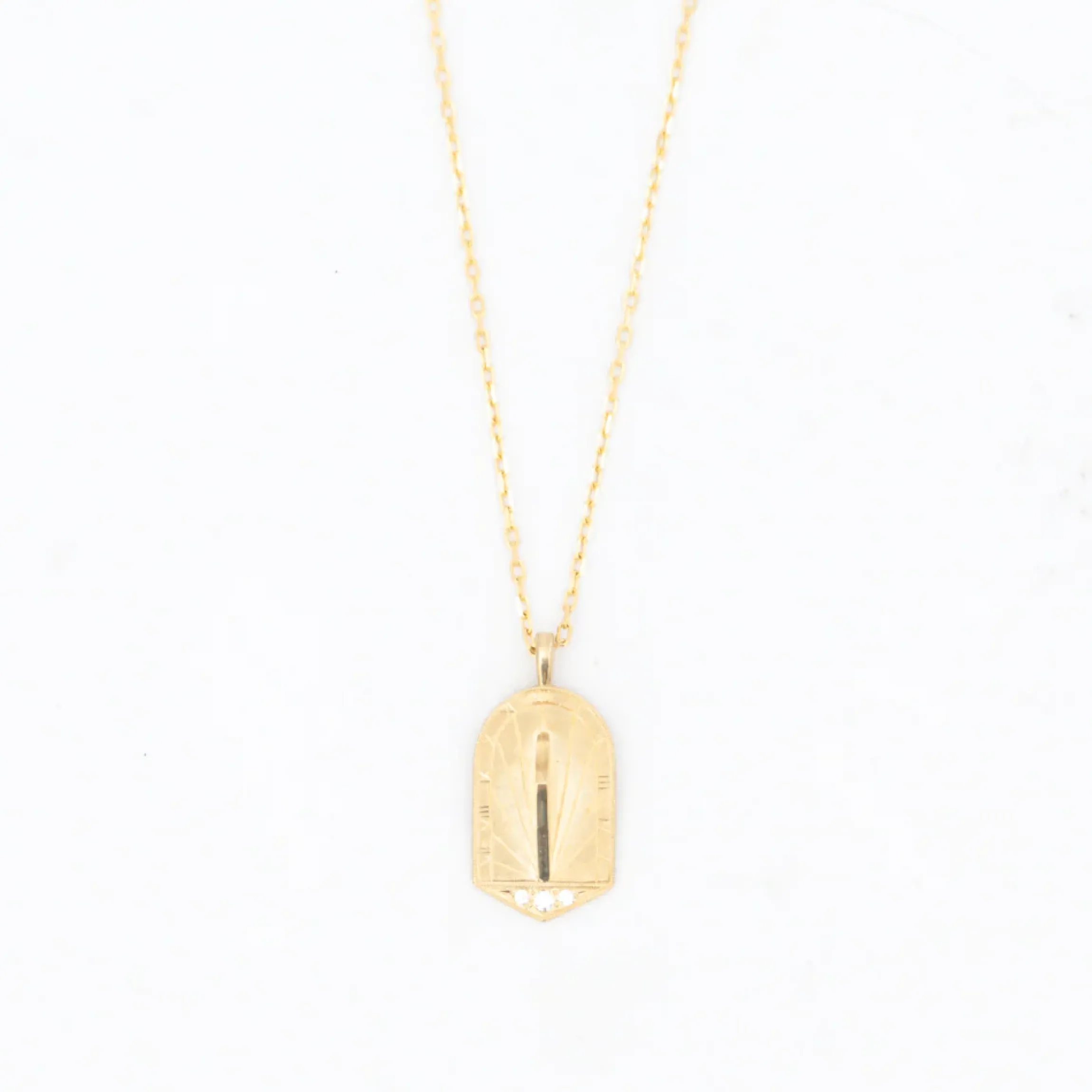 Sundial Medallion Pendant Necklace