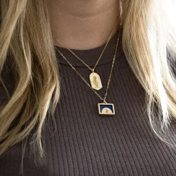 Sundial Medallion Pendant Necklace