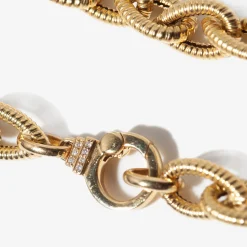 Textured Teardrop Chain Bracelet