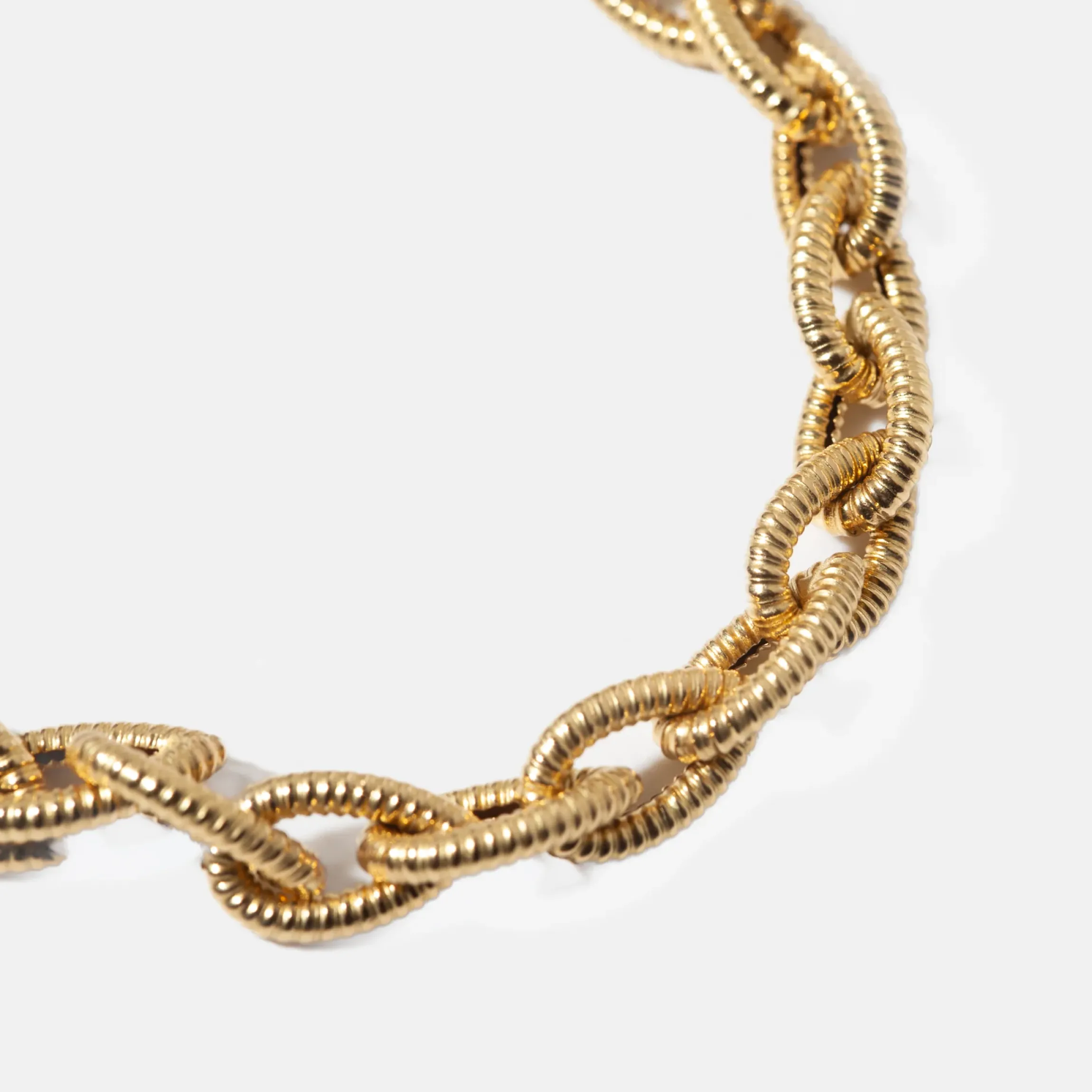 Textured Teardrop Chain Bracelet