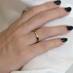 Thin Baguette Wedding Band