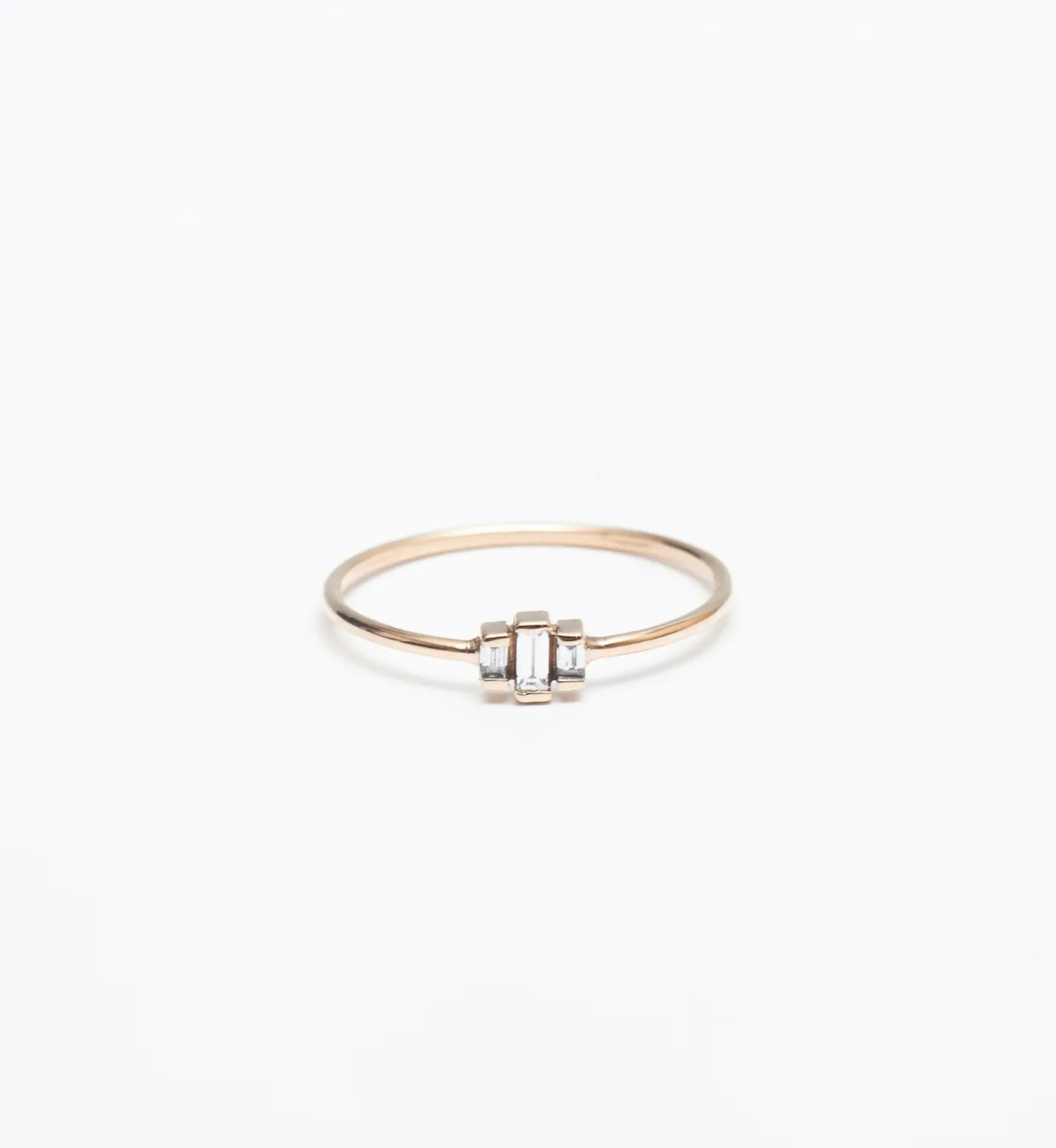 Three-Stepped Baguette Ring