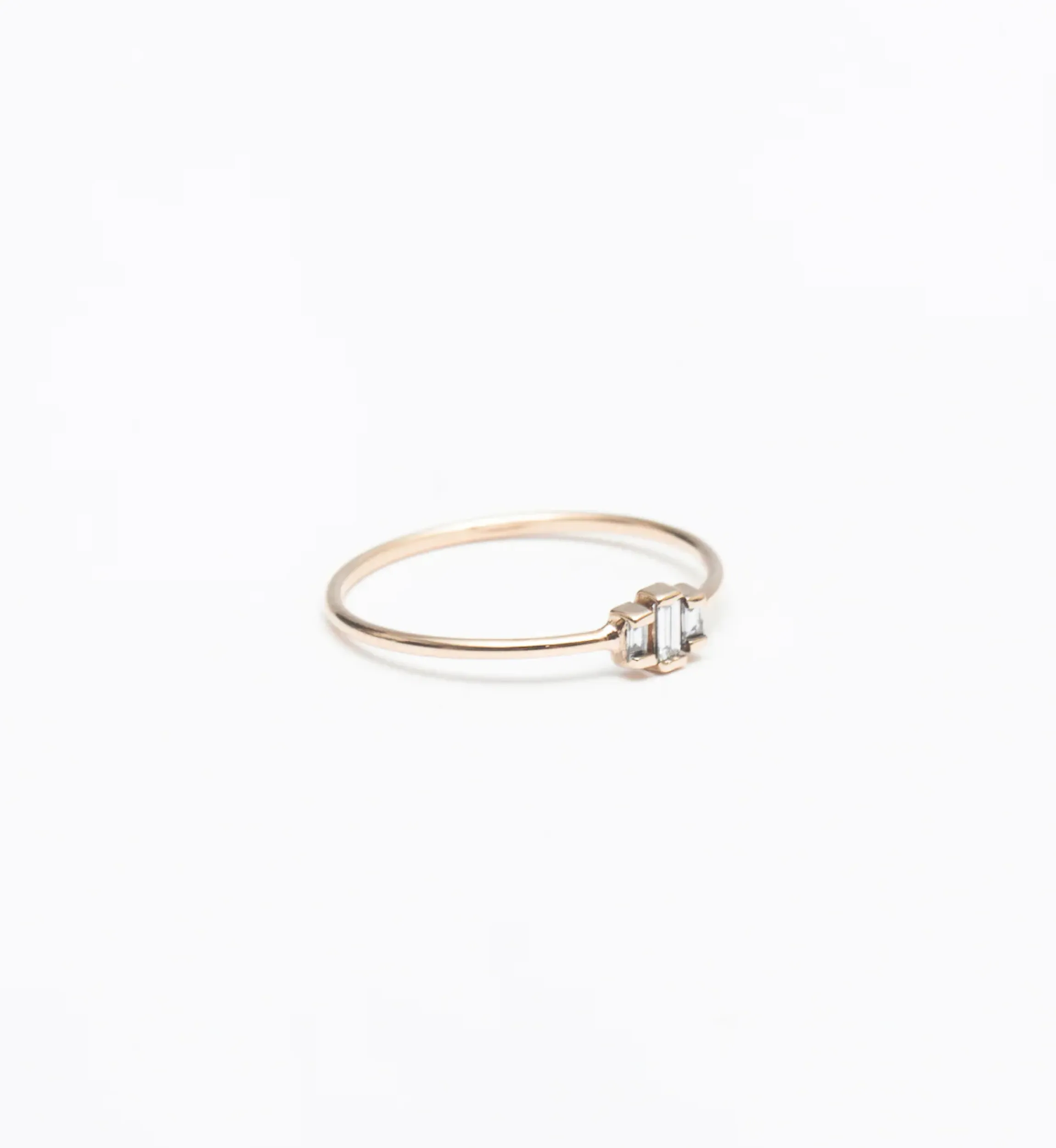 Three-Stepped Baguette Ring