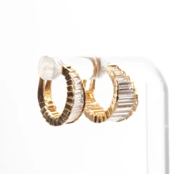 Tiara Lab-Grown Diamond Baguette Hoop Earrings