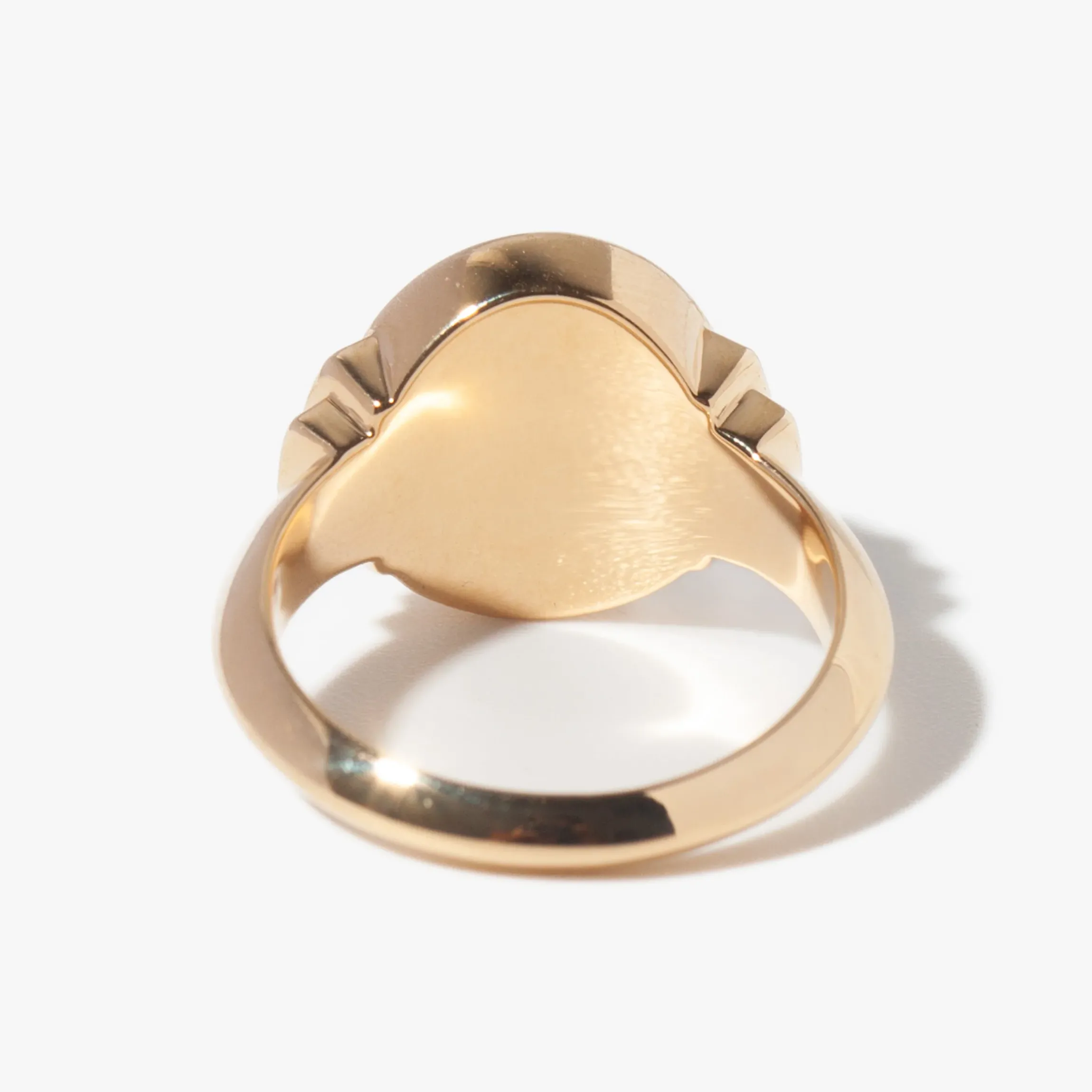 Tiger's Eye Intaglio Initial Signet Ring