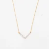 Tiny Pavé V Necklace