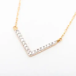 Tiny Pavé V Necklace