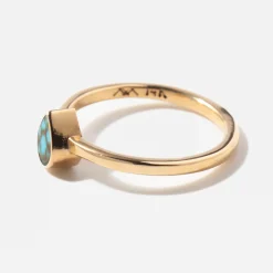 Tiny Turquoise Teardrop Ring