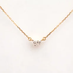 Tiny Two Diamonds Amigos Necklace