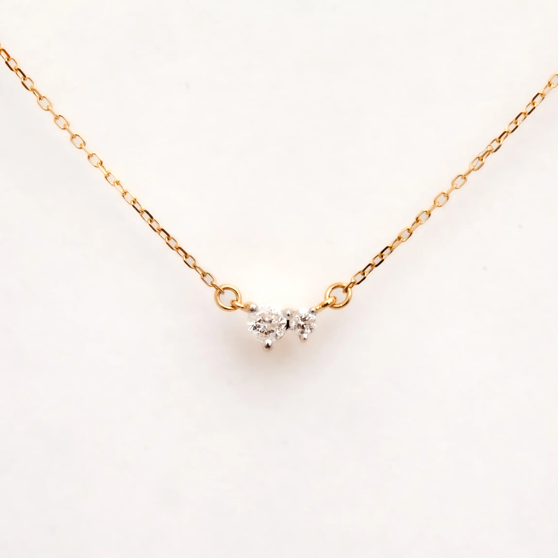 Tiny Two Diamonds Amigos Necklace