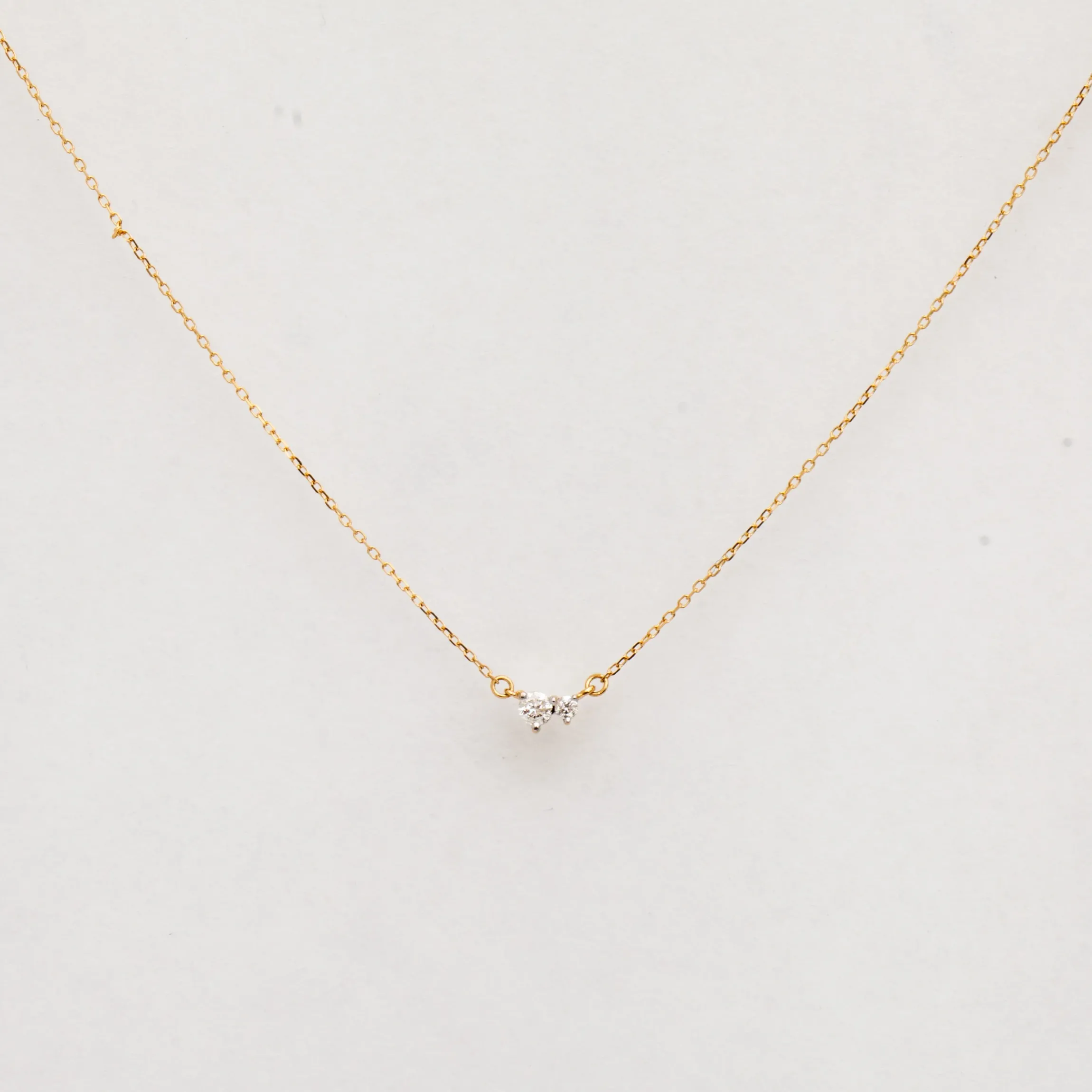 Tiny Two Diamonds Amigos Necklace