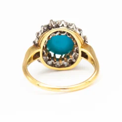Turquoise Cabochon Cluster Ring c. 1900