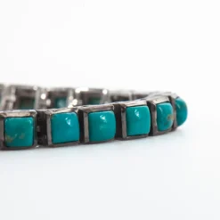 Turquoise Mini Tile Tennis Bracelet